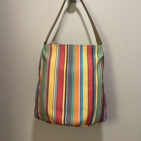 Lancel colorful striped woman’s bucket bag - Picture 7 of 14